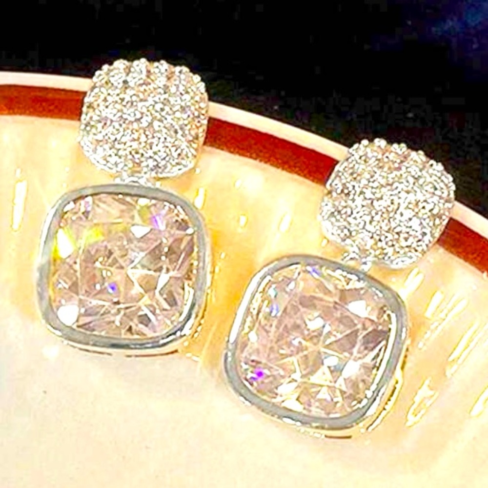 Cubic Zirconia Gemstone Earrings